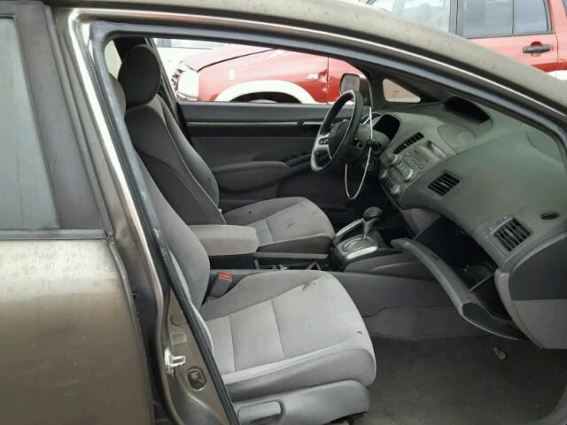 2HGFA16868H314738 - 2008 HONDA CIVIC EX GRAY photo 5