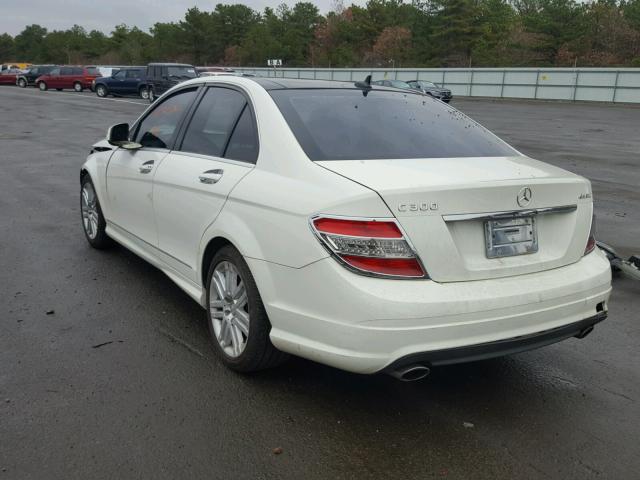 WDDGF81X48F066346 - 2008 MERCEDES-BENZ C 300 4MAT WHITE photo 3