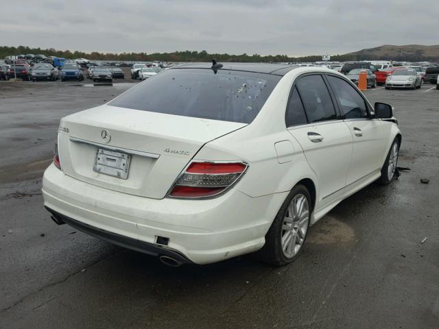 WDDGF81X48F066346 - 2008 MERCEDES-BENZ C 300 4MAT WHITE photo 4