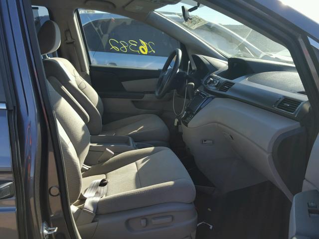 5FNRL5H41FB017578 - 2015 HONDA ODYSSEY EX GRAY photo 5