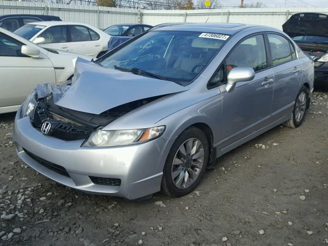 19XFA1F91BE015524 - 2011 HONDA CIVIC EXL SILVER photo 2