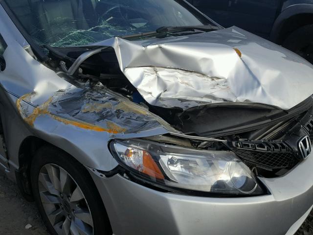 19XFA1F91BE015524 - 2011 HONDA CIVIC EXL SILVER photo 9