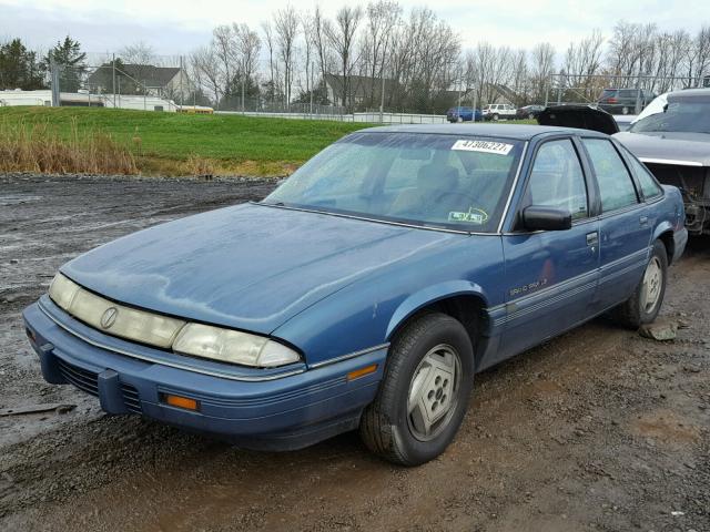 1G2WH54T8NF208401 - 1992 PONTIAC GRAND PRIX BLUE photo 2