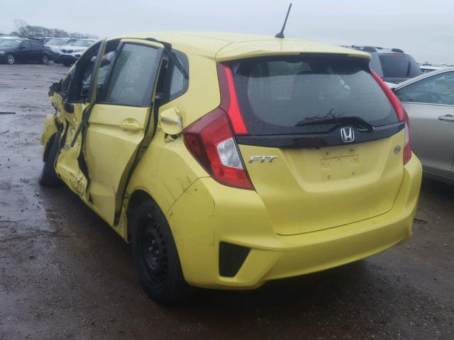 JHMGK5H51GX008470 - 2016 HONDA FIT LX YELLOW photo 3