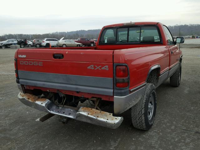 1B7HF16Z9RS629531 - 1994 DODGE RAM 1500 RED photo 4