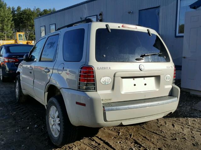 4M2YU91167KJ10434 - 2007 MERCURY MARINER LU BEIGE photo 3