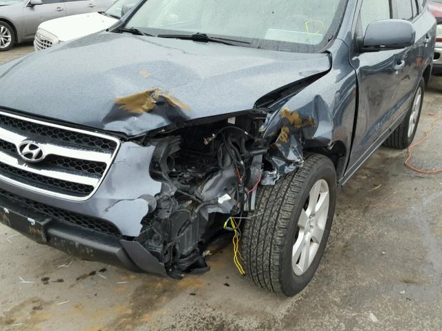 5NMSH13E97H008378 - 2007 HYUNDAI SANTA FE S BLUE photo 9