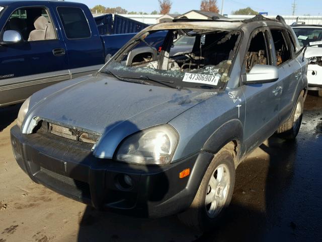 KM8JN12D95U061676 - 2005 HYUNDAI TUCSON GLS TEAL photo 2