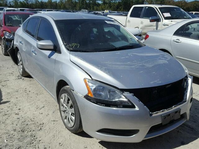 3N1AB7AP0FY358011 - 2015 NISSAN SENTRA S SILVER photo 1