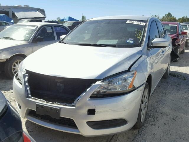 3N1AB7AP0FY358011 - 2015 NISSAN SENTRA S SILVER photo 2