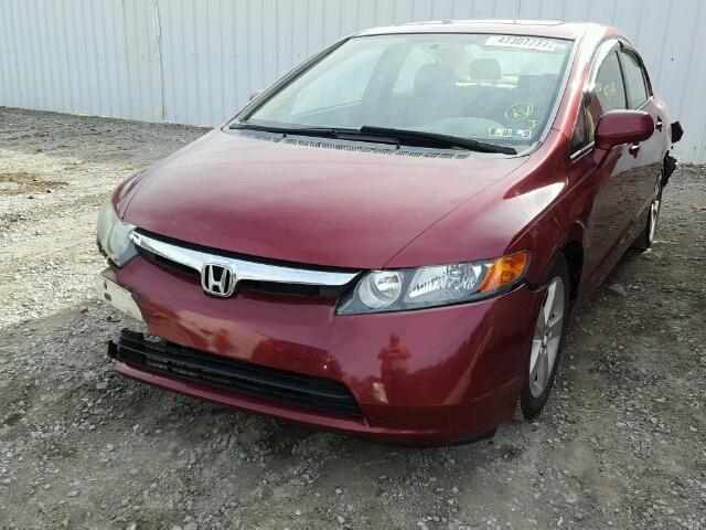 2HGFA16847H505783 - 2007 HONDA CIVIC EX MAROON photo 2