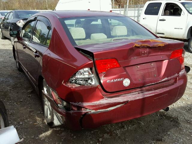 2HGFA16847H505783 - 2007 HONDA CIVIC EX MAROON photo 3