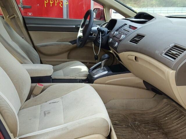 2HGFA16847H505783 - 2007 HONDA CIVIC EX მუქწითელი ფოტო 5