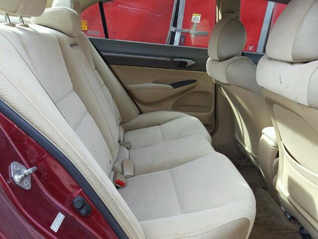2HGFA16847H505783 - 2007 HONDA CIVIC EX მუქწითელი ფოტო 6