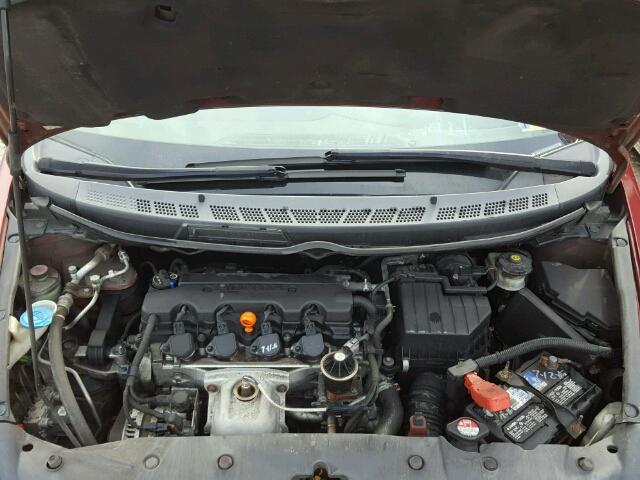 2HGFA16847H505783 - 2007 HONDA CIVIC EX მუქწითელი ფოტო 7