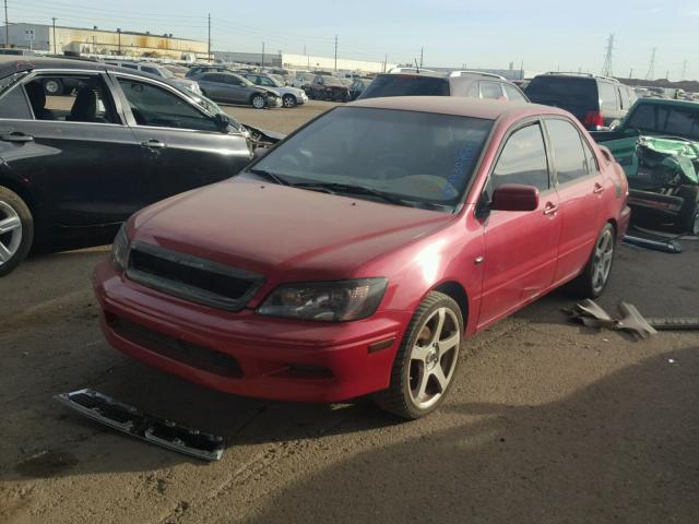 JA3AJ36E22U073614 - 2002 MITSUBISHI LANCER LS RED photo 2