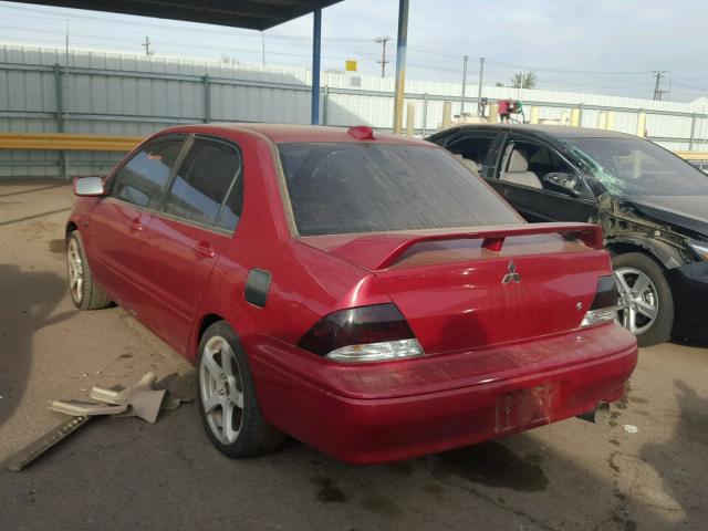 JA3AJ36E22U073614 - 2002 MITSUBISHI LANCER LS RED photo 3