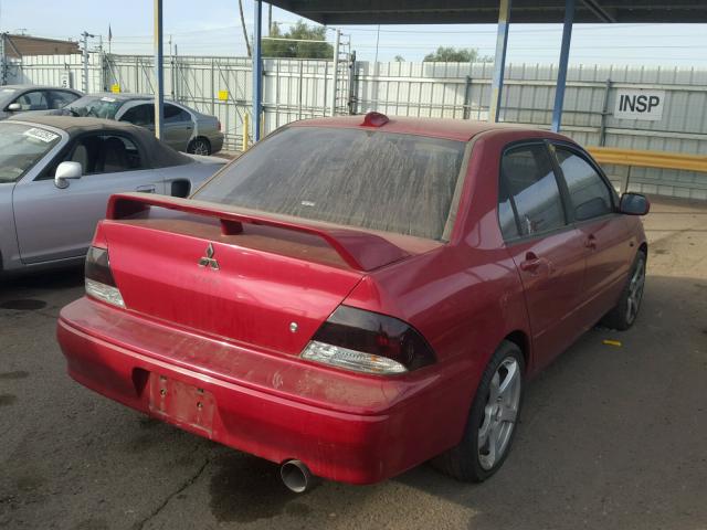 JA3AJ36E22U073614 - 2002 MITSUBISHI LANCER LS RED photo 4