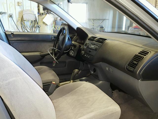 JHMES267X1S002505 - 2001 HONDA CIVIC EX ვერცხლისფერი ფოტო 5