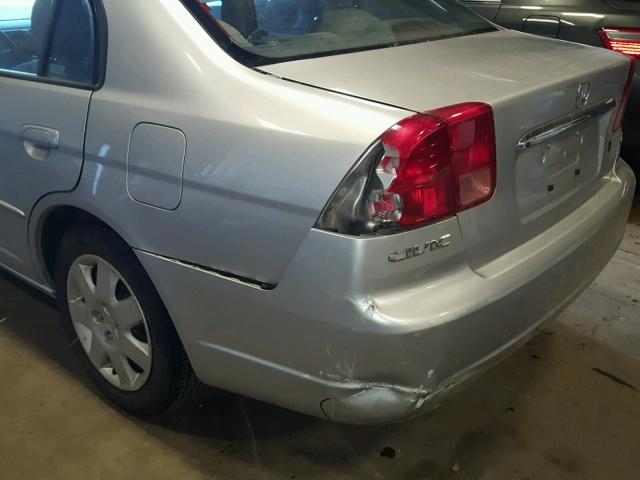 JHMES267X1S002505 - 2001 HONDA CIVIC EX ვერცხლისფერი ფოტო 9