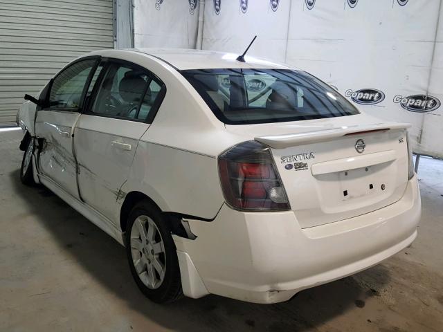 3N1AB6AP1AL658480 - 2010 NISSAN SENTRA 2.0 WHITE photo 3