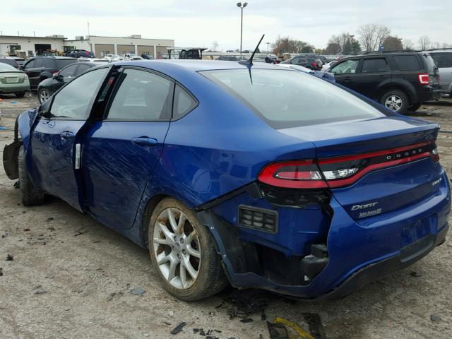 1C3CDFBA7DD149308 - 2013 DODGE DART SXT BLUE photo 3