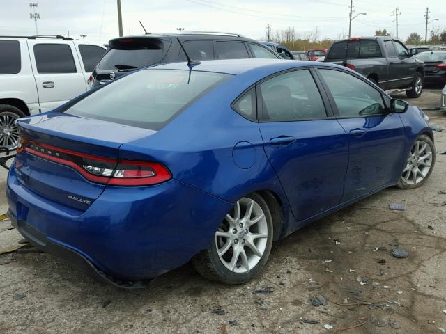 1C3CDFBA7DD149308 - 2013 DODGE DART SXT BLUE photo 4