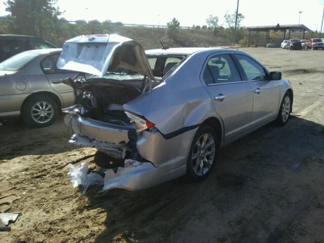 3FAHP0JA5BR255113 - 2011 FORD FUSION SEL SILVER photo 4