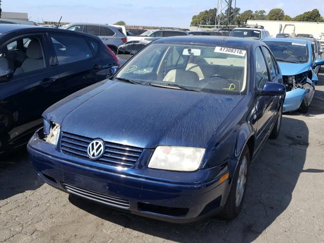 3VWTH69M03M038373 - 2003 VOLKSWAGEN JETTA GLX BLUE photo 2