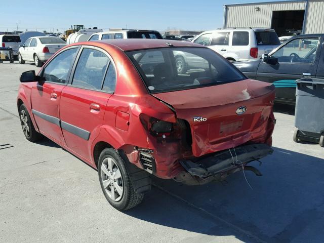 KNADE223496489788 - 2009 KIA RIO BASE RED photo 3