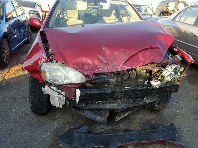 1NXBR32EX7Z828015 - 2007 TOYOTA COROLLA RED photo 9