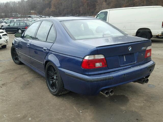 WBSDE93401BZ97909 - 2001 BMW M5 BLUE photo 3