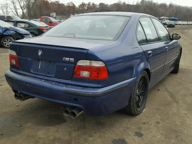 WBSDE93401BZ97909 - 2001 BMW M5 BLUE photo 4