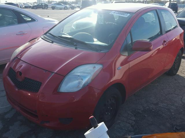 JTDJT923775096844 - 2007 TOYOTA YARIS RED photo 2