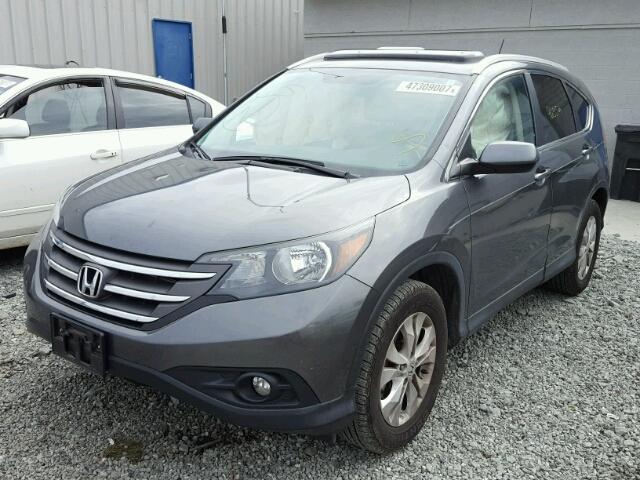 2HKRM3H77EH505087 - 2014 HONDA CR-V EXL SILVER photo 2