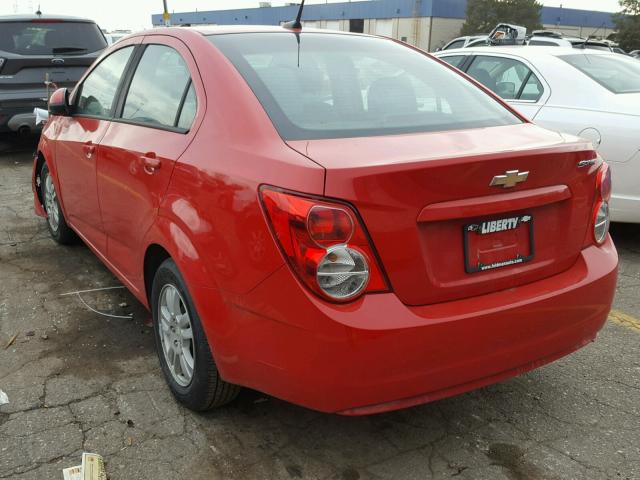 1G1JB5SH4C4133848 - 2012 CHEVROLET SONIC LS RED photo 3