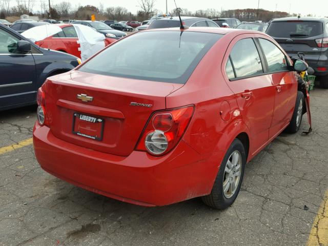 1G1JB5SH4C4133848 - 2012 CHEVROLET SONIC LS RED photo 4