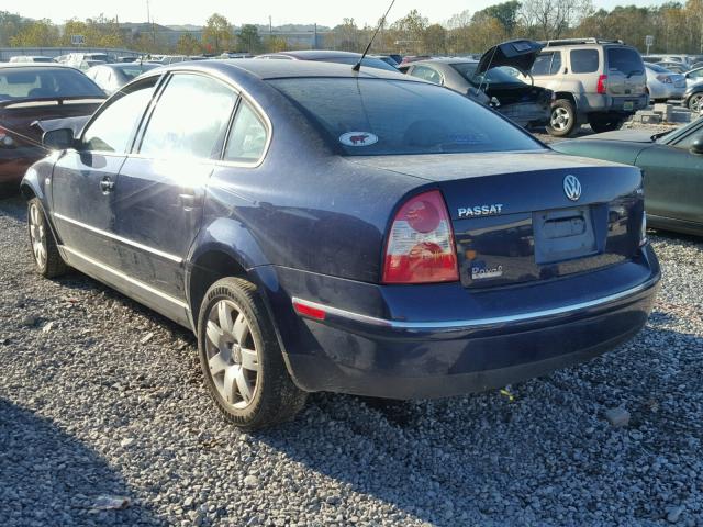 WVWRH63B53P436175 - 2003 VOLKSWAGEN PASSAT GLX BLUE photo 3