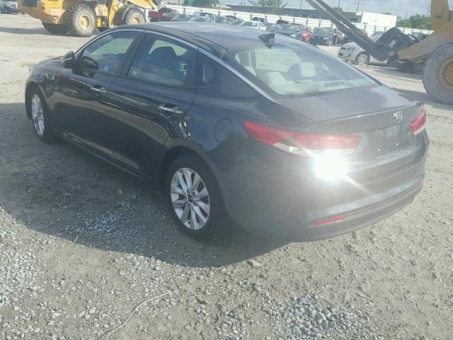 5XXGT4L34GG006184 - 2016 KIA OPTIMA LX GRAY photo 3