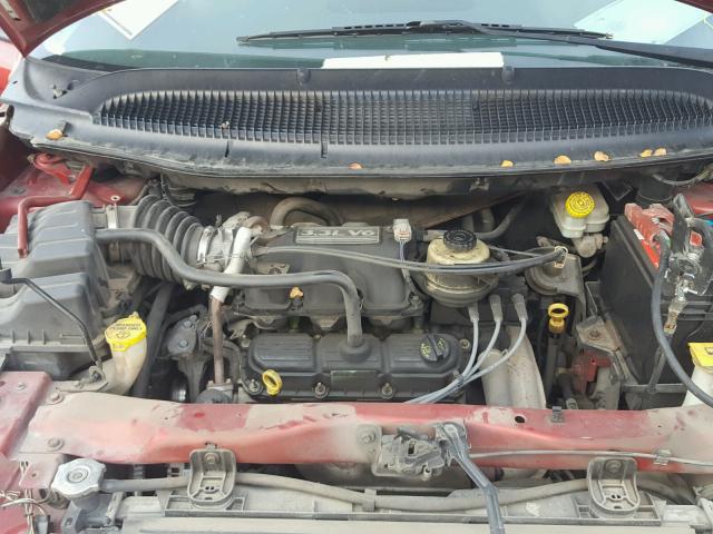 1A4GP45R46B755331 - 2006 CHRYSLER TOWN & COU RED photo 7