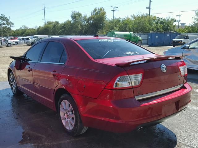 3MEHM07107R651112 - 2007 MERCURY MILAN BURGUNDY photo 3