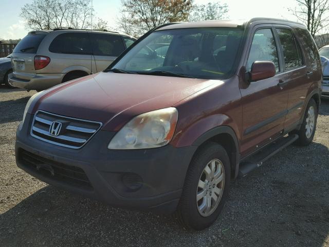 SHSRD78866U425756 - 2006 HONDA CR-V EX BURGUNDY photo 2