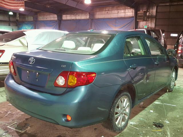 1NXBU40E29Z109402 - 2009 TOYOTA COROLLA BA GREEN photo 4