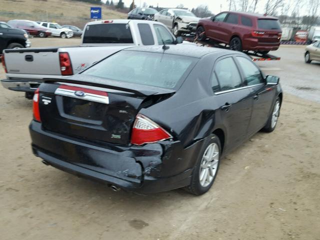 3FAHP0JG9AR400673 - 2010 FORD FUSION SEL BLACK photo 4