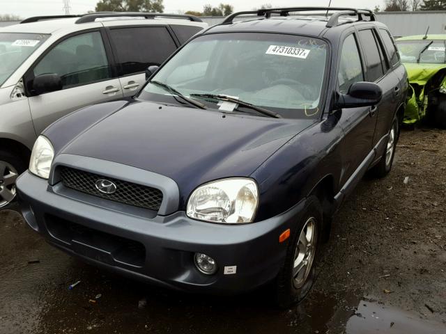 KM8SC13D54U821268 - 2004 HYUNDAI SANTA FE G BLUE photo 2