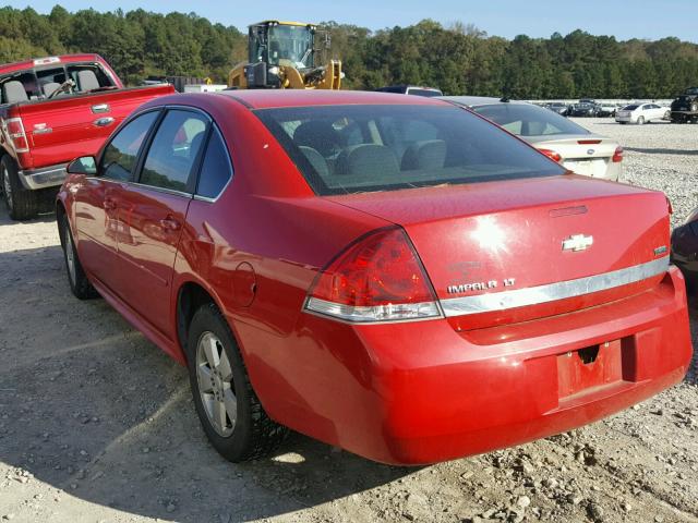 2G1WG5EK5B1135312 - 2011 CHEVROLET IMPALA LT RED photo 3