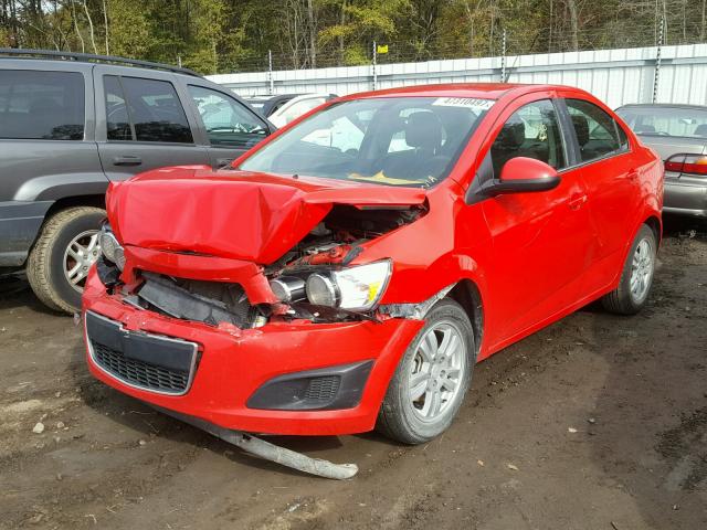 1G1JC5SH6E4159920 - 2014 CHEVROLET SONIC LT RED photo 2