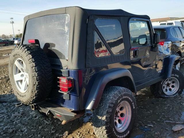 1J4FA69SX6P708202 - 2006 JEEP WRANGLER / BLUE photo 4