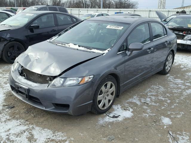 19XFA1F52BE031521 - 2011 HONDA CIVIC LX GRAY photo 2