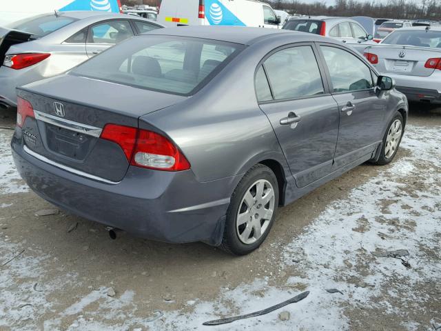 19XFA1F52BE031521 - 2011 HONDA CIVIC LX GRAY photo 4